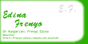 edina frenyo business card